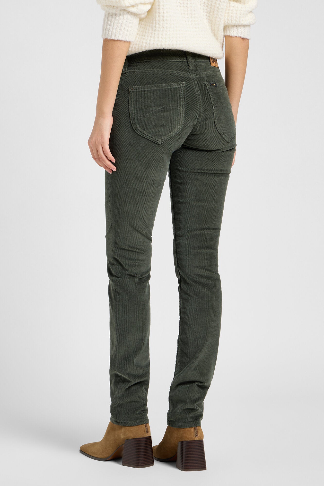 Marion straight jeans - Olive Gray